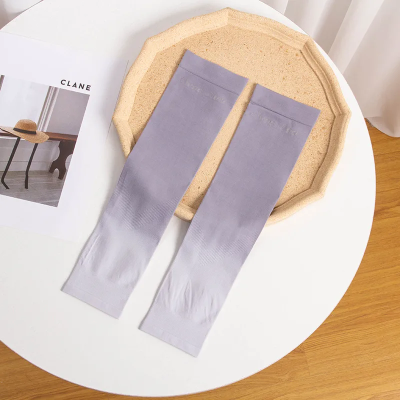 Summer  New Style Fashionable Gradient Ice Silk Sleeve Men's And Women's Sun Protection Oversleeve Outdoor Riding Printed Logo Ice Sleeve display picture 24
