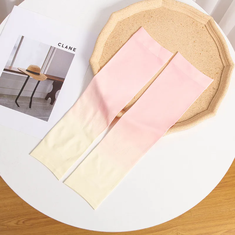 Summer  New Style Fashionable Gradient Ice Silk Sleeve Men's And Women's Sun Protection Oversleeve Outdoor Riding Printed Logo Ice Sleeve display picture 27