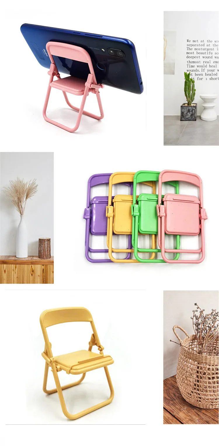 Desktop Chair Mobile Phone Bracket Universal Ins Macaron Color Bracket Chair Bracket Desktop Decorative Ornaments display picture 4