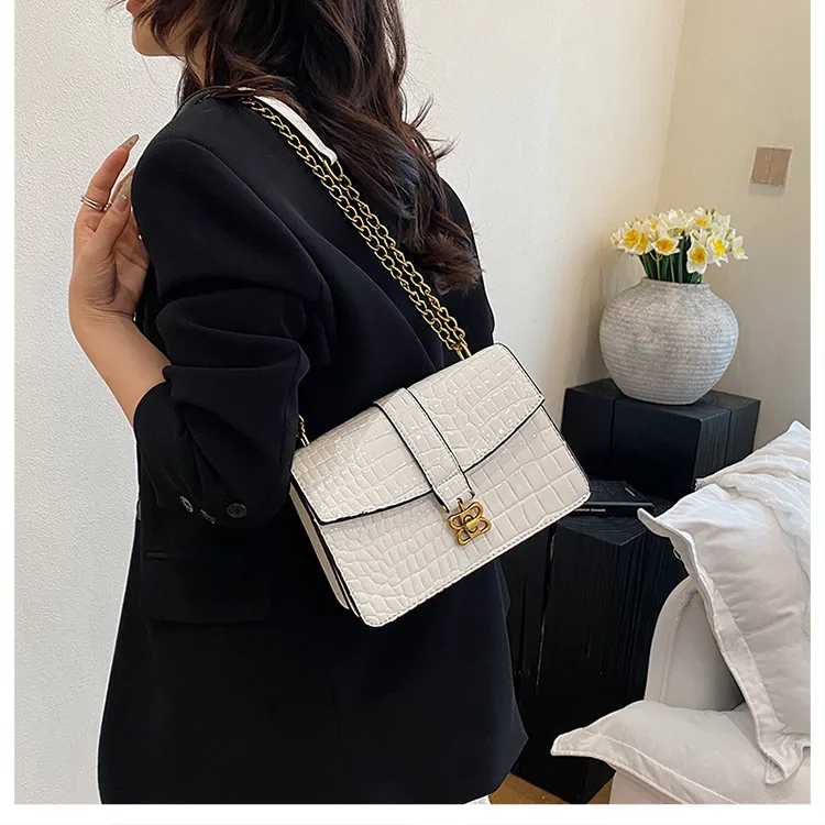 Fashion Chain Small Square Bag Female   New Arrival High Sense Shoulder Bag All-Match Crossbody Commuter Women's Bag display picture 3