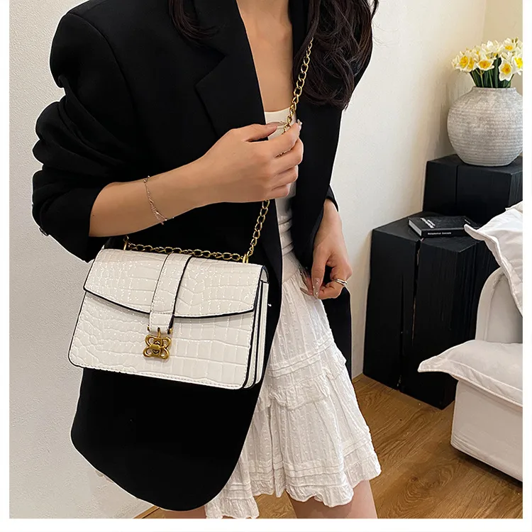 Fashion Chain Small Square Bag Female   New Arrival High Sense Shoulder Bag All-Match Crossbody Commuter Women's Bag display picture 5
