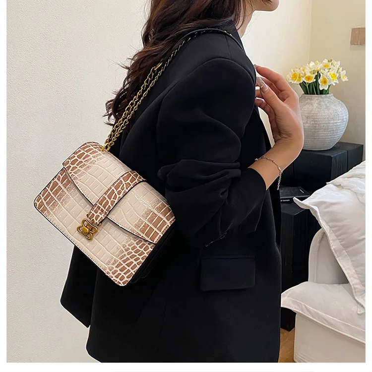 Fashion Chain Small Square Bag Female   New Arrival High Sense Shoulder Bag All-Match Crossbody Commuter Women's Bag display picture 7