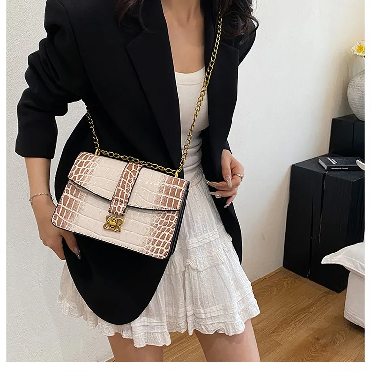 Fashion Chain Small Square Bag Female   New Arrival High Sense Shoulder Bag All-Match Crossbody Commuter Women's Bag display picture 9