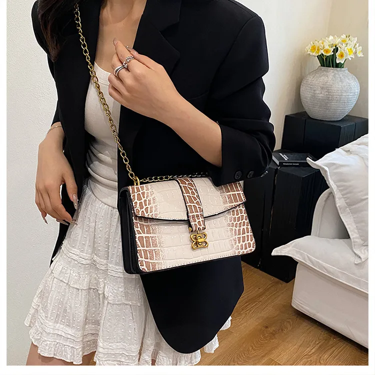 Fashion Chain Small Square Bag Female   New Arrival High Sense Shoulder Bag All-Match Crossbody Commuter Women's Bag display picture 10