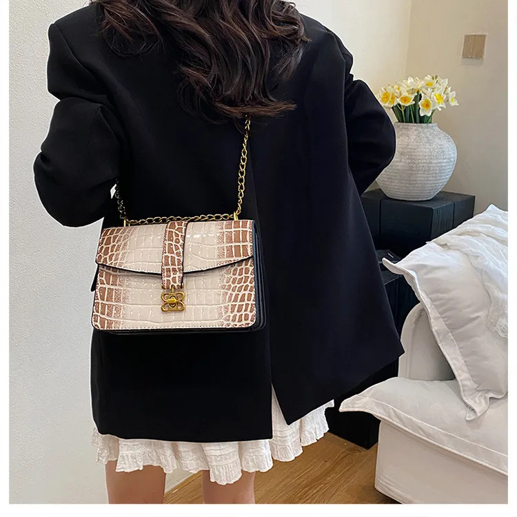 Fashion Chain Small Square Bag Female   New Arrival High Sense Shoulder Bag All-Match Crossbody Commuter Women's Bag display picture 11