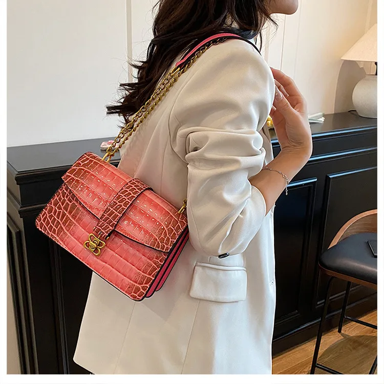 Fashion Chain Small Square Bag Female   New Arrival High Sense Shoulder Bag All-Match Crossbody Commuter Women's Bag display picture 12