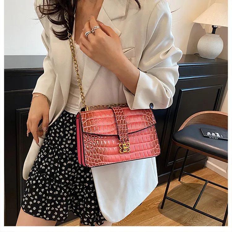 Fashion Chain Small Square Bag Female   New Arrival High Sense Shoulder Bag All-Match Crossbody Commuter Women's Bag display picture 15