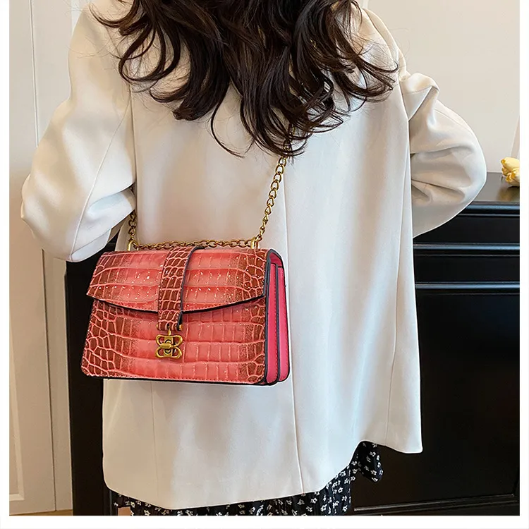 Fashion Chain Small Square Bag Female   New Arrival High Sense Shoulder Bag All-Match Crossbody Commuter Women's Bag display picture 16