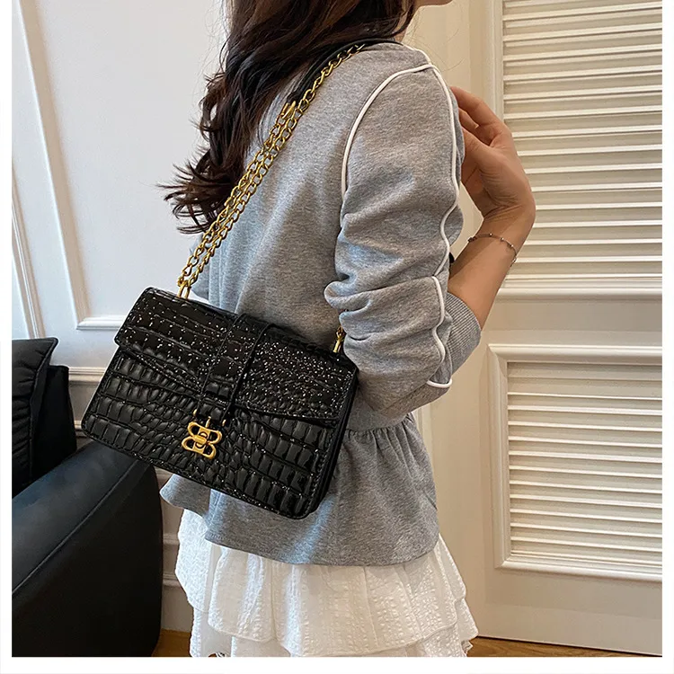 Fashion Chain Small Square Bag Female   New Arrival High Sense Shoulder Bag All-Match Crossbody Commuter Women's Bag display picture 22