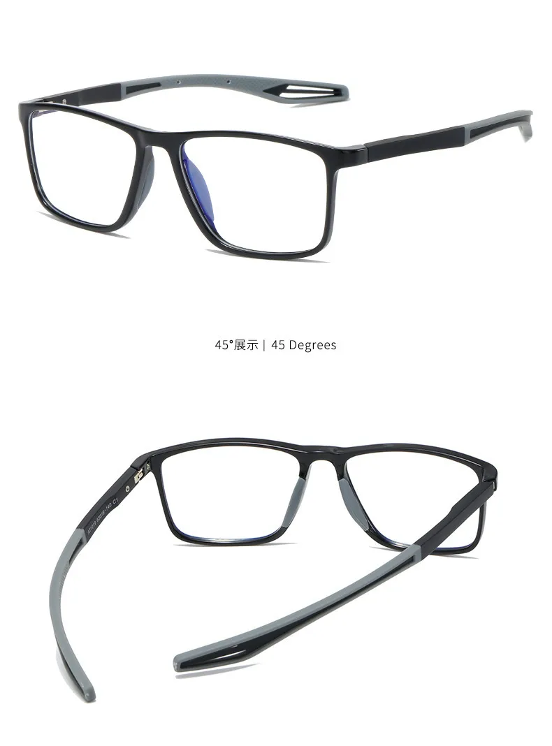 New Photosensitive Color Changing Mirror Ultra-light Silicone Outdoor Sports Glasses Fashionable Men's And Women's Anti-blue Light Myopia Glasses Frame display picture 4