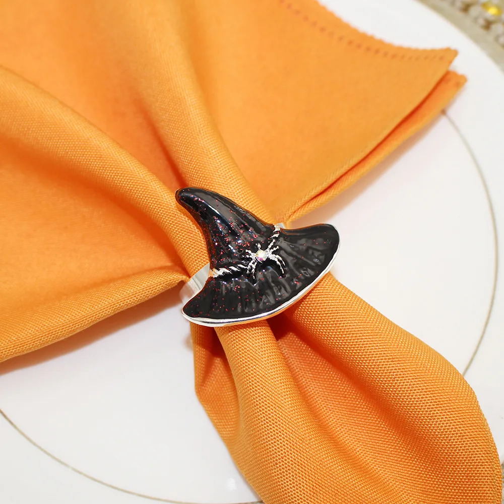 Hot Sale Hot Sale Napkin Ring Wizard's Hat Napkin Ring Halloween Party Napkin Ring Black Witch Props Factory Wholesale display picture 16