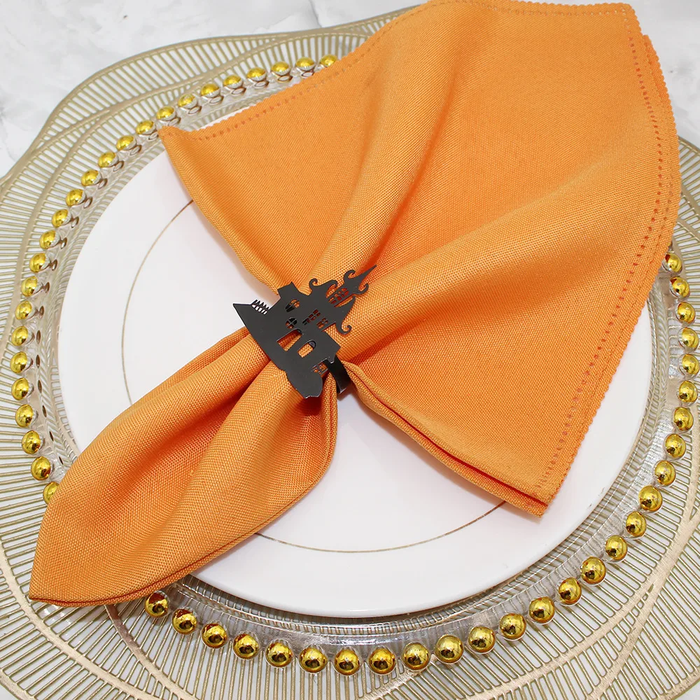 In Stock New Product Napkin Ring House Of Horrors Napkin Ring Creative Simple Black Castle Napkin Ring Halloween Wholesale display picture 7