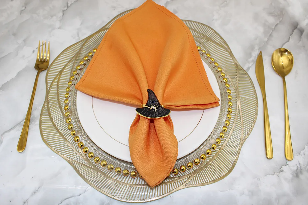 Hot Sale Hot Sale Napkin Ring Wizard's Hat Napkin Ring Halloween Party Napkin Ring Black Witch Props Factory Wholesale display picture 9