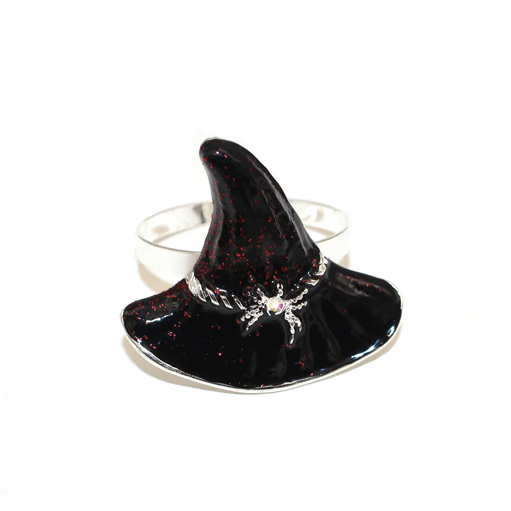 Hot Sale Hot Sale Napkin Ring Wizard's Hat Napkin Ring Halloween Party Napkin Ring Black Witch Props Factory Wholesale display picture 10