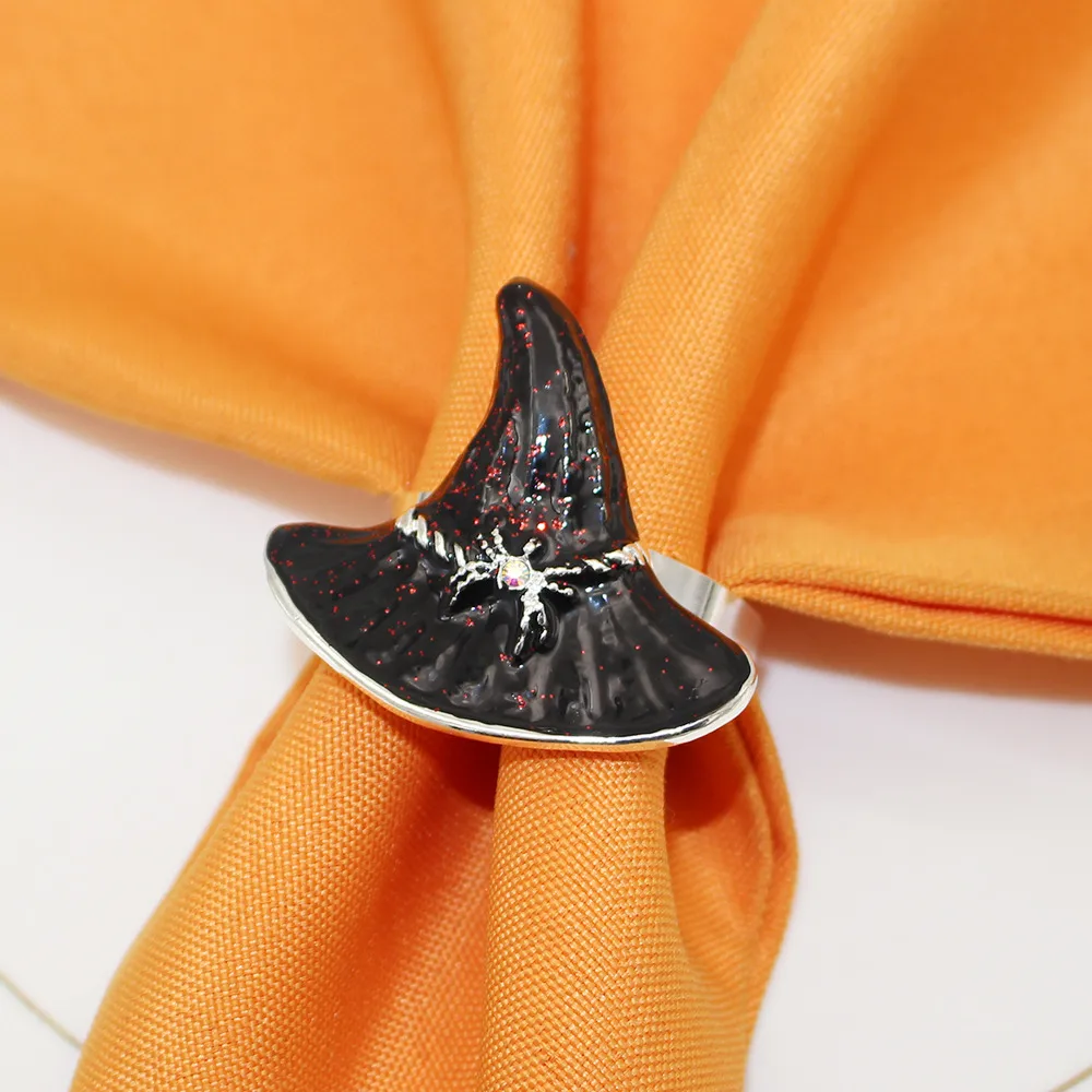 Hot Sale Hot Sale Napkin Ring Wizard's Hat Napkin Ring Halloween Party Napkin Ring Black Witch Props Factory Wholesale display picture 14