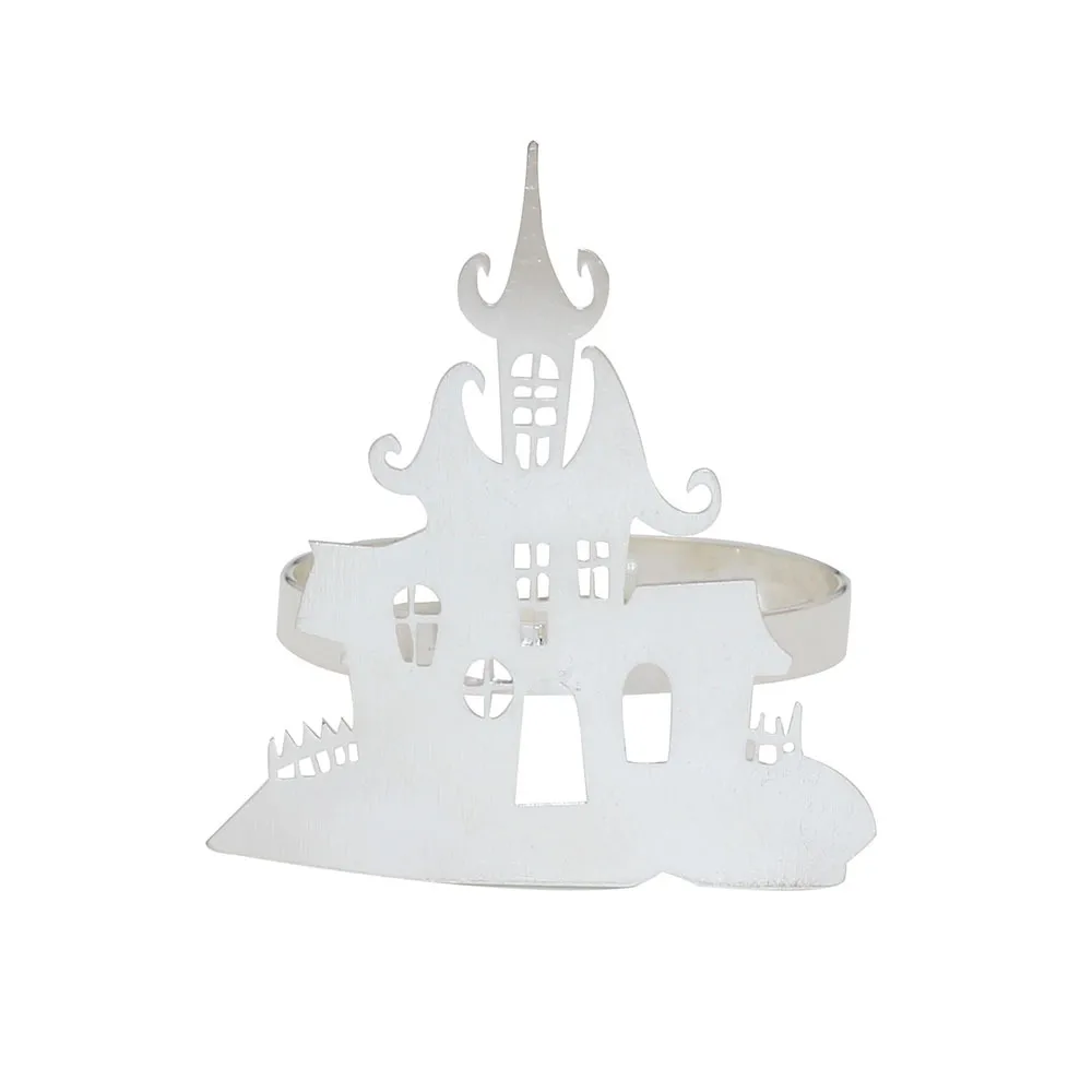 In Stock New Product Napkin Ring House Of Horrors Napkin Ring Creative Simple Black Castle Napkin Ring Halloween Wholesale display picture 17
