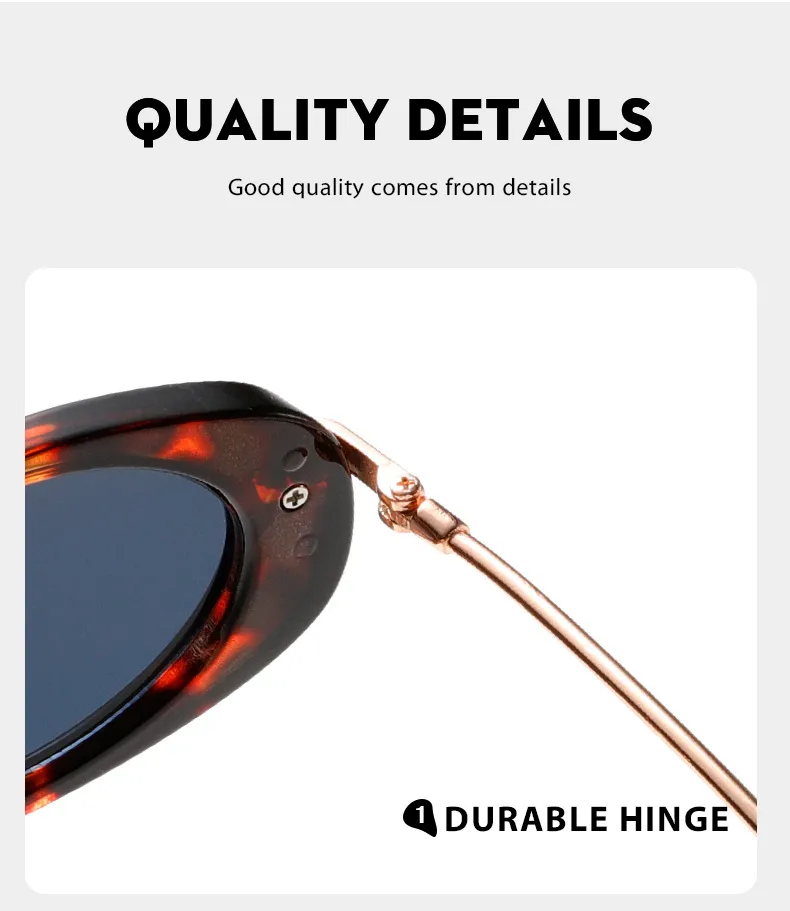Internet Celebrity Same Style Retro Fashionable Oval Small Frame Fashion Sunglasses Street Shoot Concave Style Summer Sunscreen Sunglasses display picture 4
