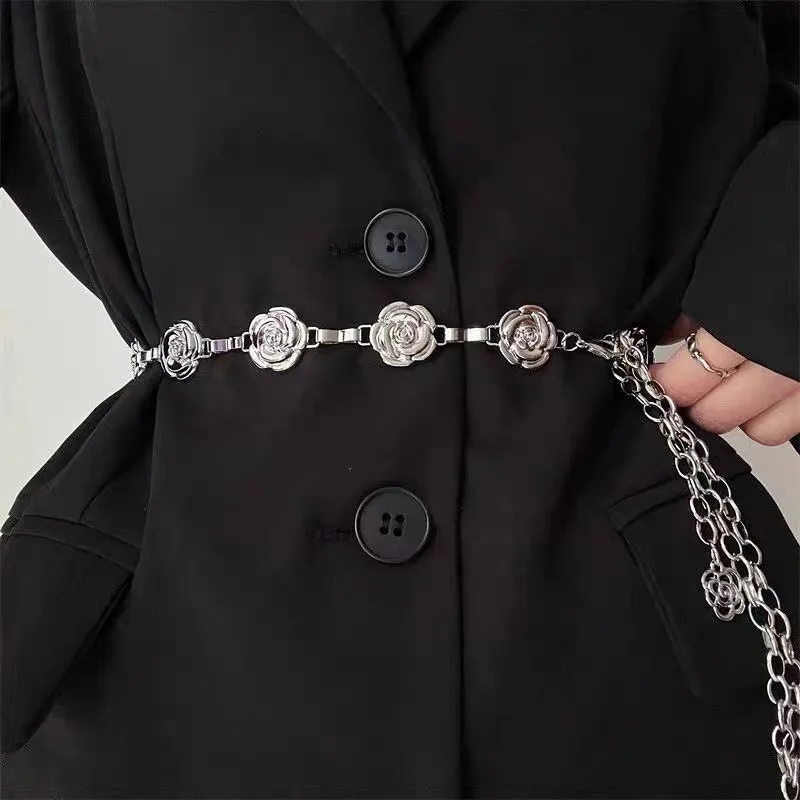Fashion Joker Rose Women's Waist Chain Dress Suit Decoration Fashion  Explosions Spot display picture 2