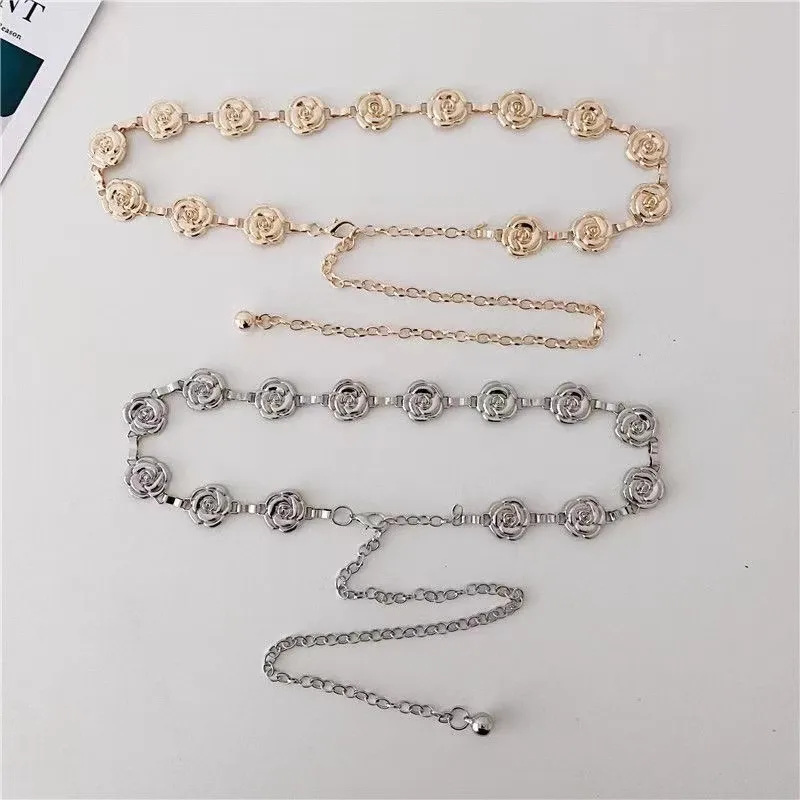 Fashion Joker Rose Women's Waist Chain Dress Suit Decoration Fashion  Explosions Spot display picture 4