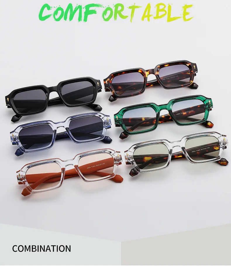 Outu New Box Fashion Sunglasses Colorful Color Matching Modern  Sunglasses 4364 display picture 3