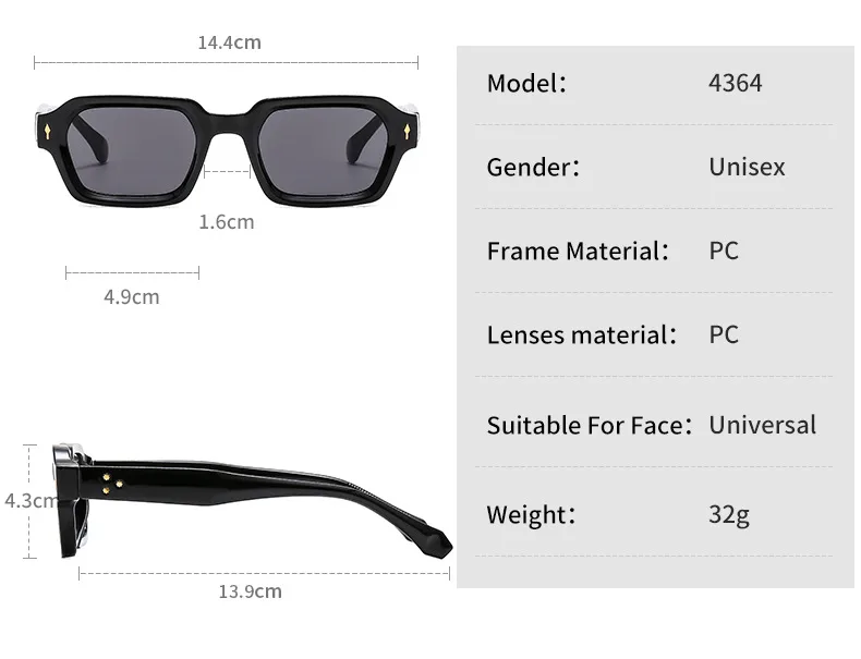 Outu New Box Fashion Sunglasses Colorful Color Matching Modern  Sunglasses 4364 display picture 5