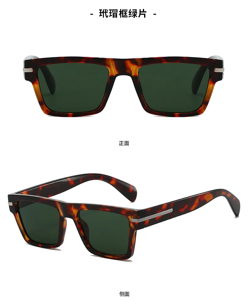 Europe And The United States New  Box Personalized Sunglasses Simple Trend Fashion Joker Thick Frame Thick Leg Sunglasses In Stock display picture 5