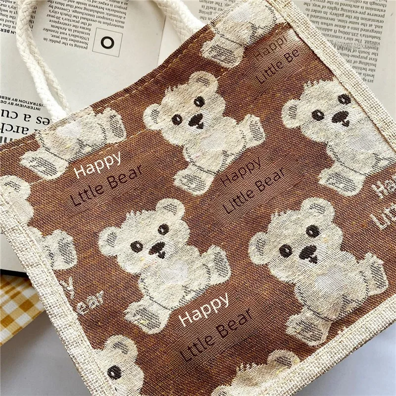 Little Bear Linen Handbag Women's Going Out Handbag  Internet Celebrity Ins New Style Small Satchel Fashionable Shoulder Bag For Students display picture 17