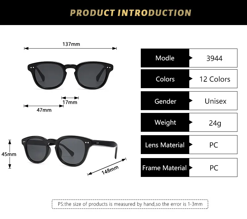 Simple Style Streetwear Geometric PC UV400 Protection Round Frame Full Frame Glasses display picture 1