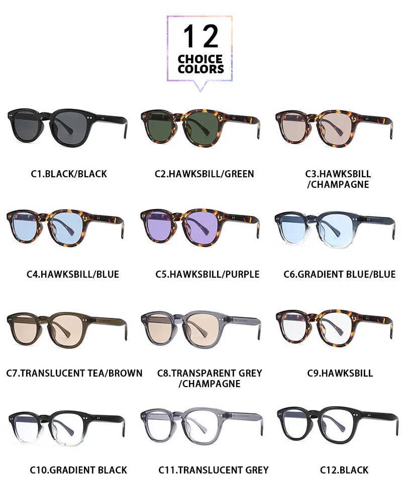 Simple Style Streetwear Geometric PC UV400 Protection Round Frame Full Frame Glasses display picture 2
