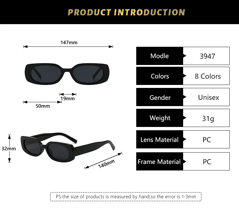 Simple Style Streetwear Geometric PC UV400 Protection Square Full Frame Glasses display picture 2