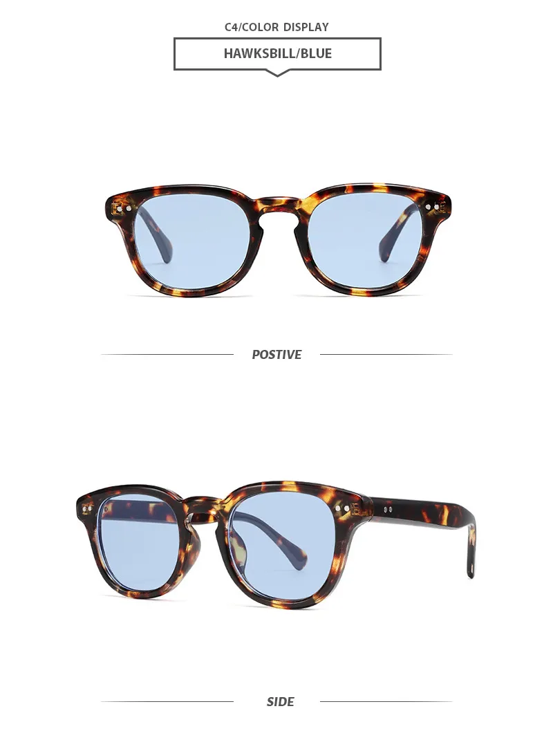 Simple Style Streetwear Geometric PC UV400 Protection Round Frame Full Frame Glasses display picture 7