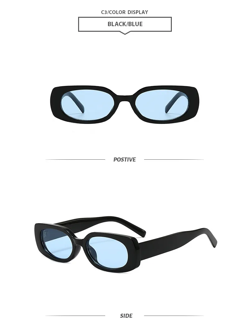 Simple Style Streetwear Geometric PC UV400 Protection Square Full Frame Glasses display picture 7