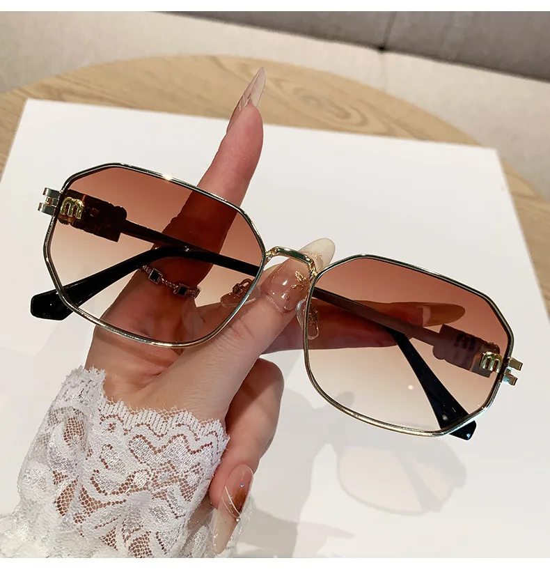Sweet Streetwear Geometric PC UV400 Protection Polygon Full Frame Glasses display picture 1