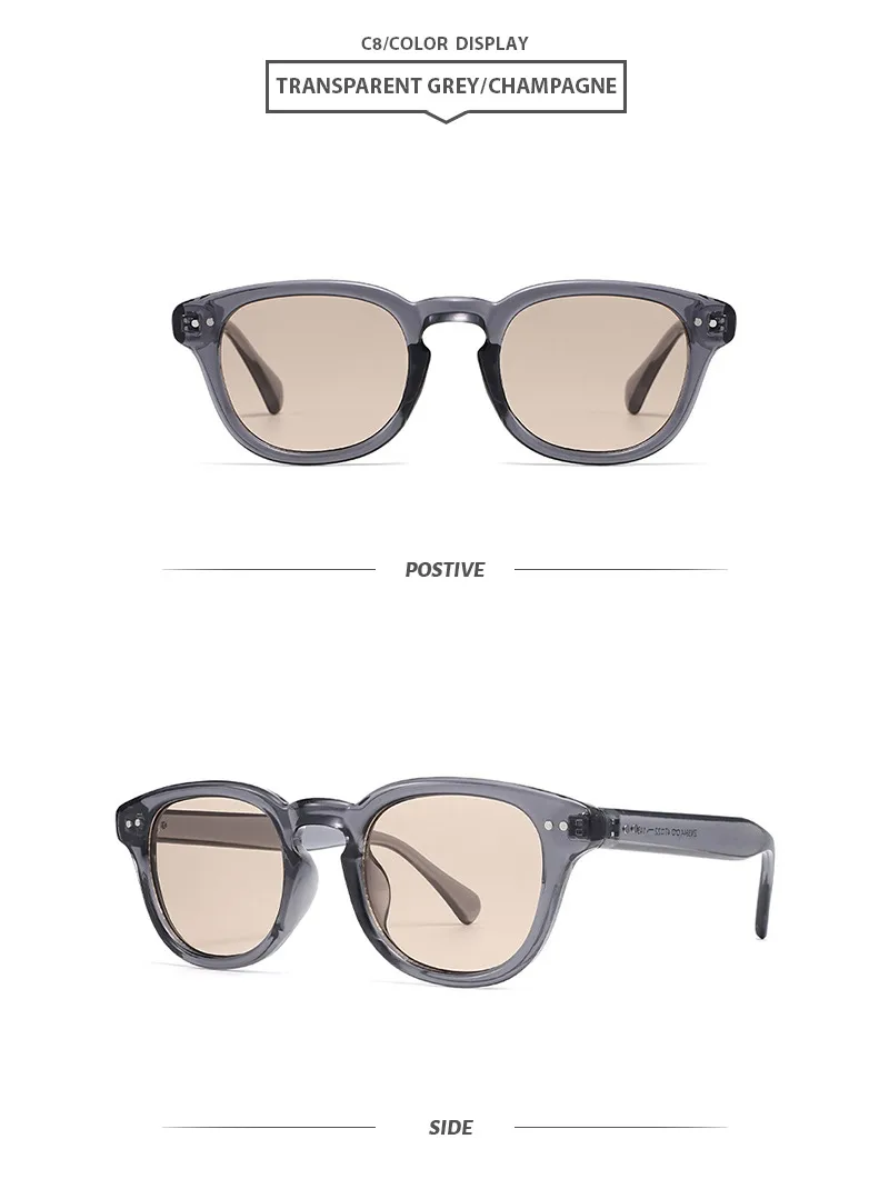 Simple Style Streetwear Geometric PC UV400 Protection Round Frame Full Frame Glasses display picture 11
