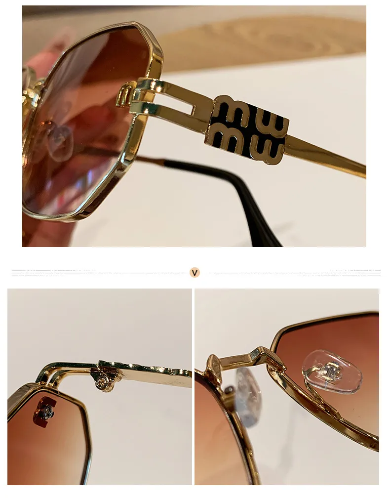 Sweet Streetwear Geometric PC UV400 Protection Polygon Full Frame Glasses display picture 2