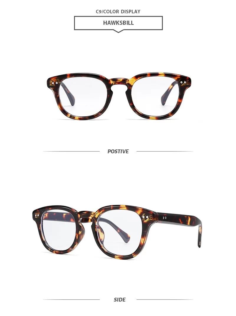 Simple Style Streetwear Geometric PC UV400 Protection Round Frame Full Frame Glasses display picture 12