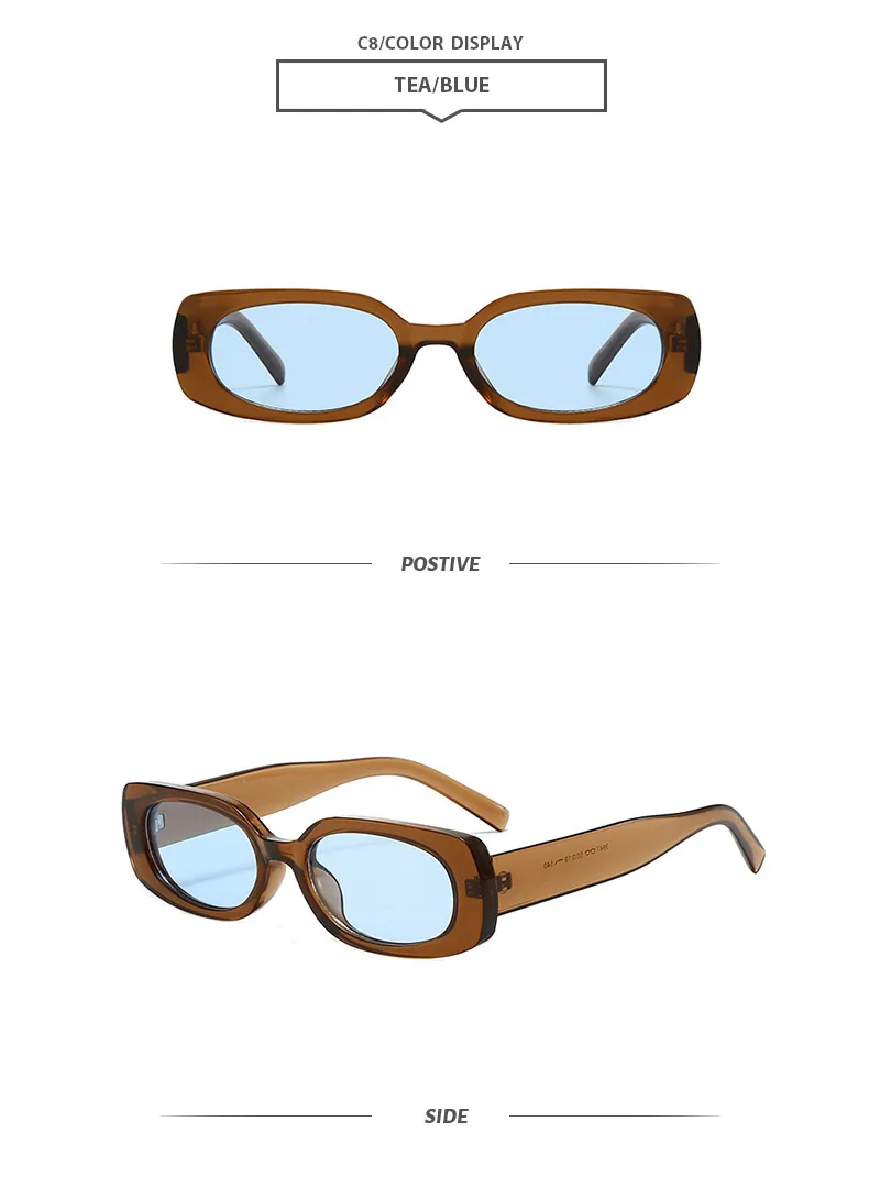 Simple Style Streetwear Geometric PC UV400 Protection Square Full Frame Glasses display picture 12