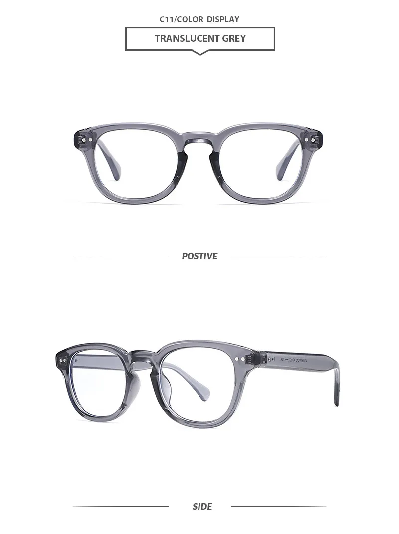 Simple Style Streetwear Geometric PC UV400 Protection Round Frame Full Frame Glasses display picture 14