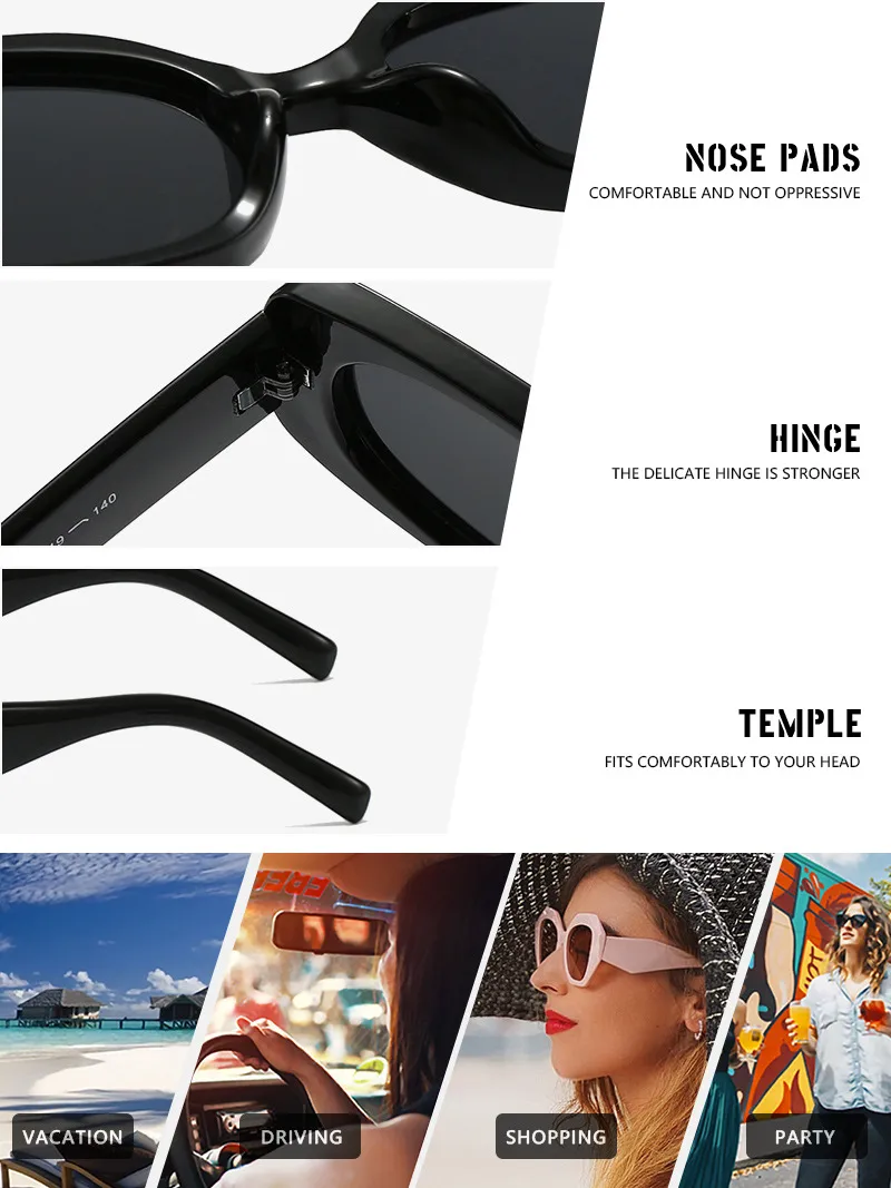 Simple Style Streetwear Geometric PC UV400 Protection Square Full Frame Glasses display picture 13