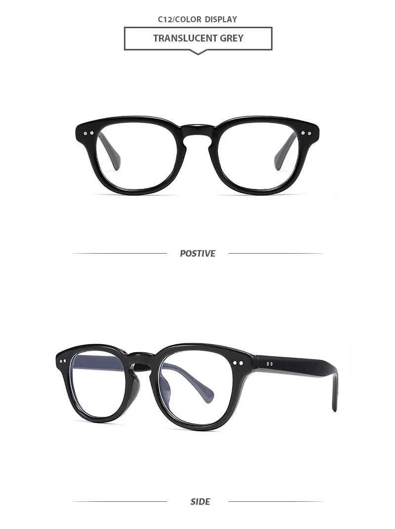 Simple Style Streetwear Geometric PC UV400 Protection Round Frame Full Frame Glasses display picture 15