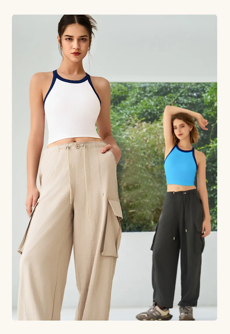 Autumn And Winter New Contrast Color High Elastic Sports Underwear Women's Shockproof Fitness Bra Yoga Clothing Vest Fixed Cup display picture 12