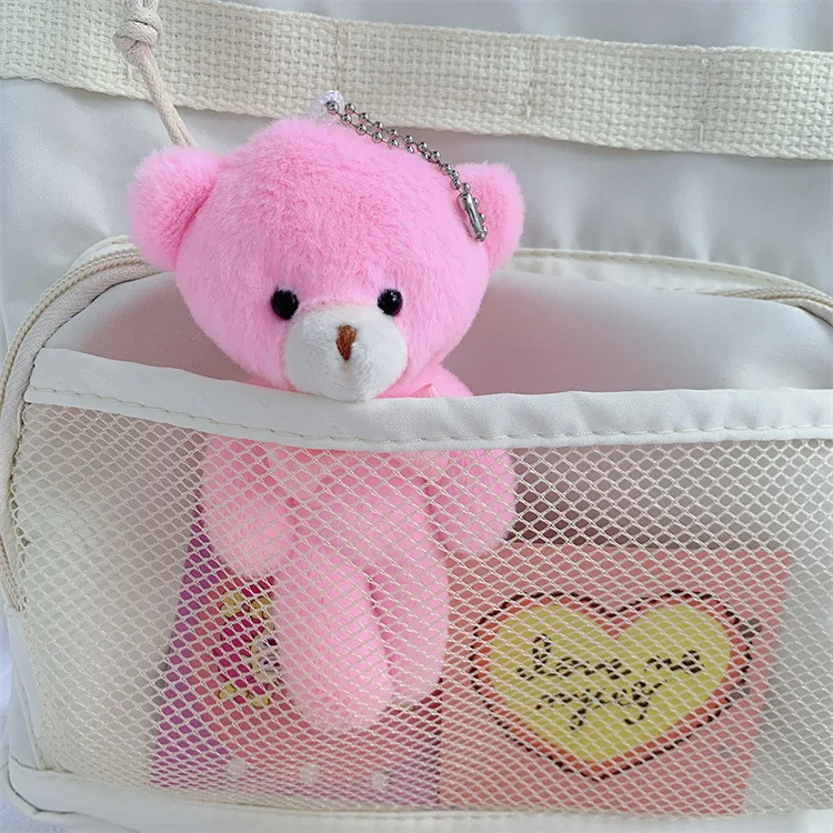 Cute Girl Heart Plush Bow Bear Doll Holiday Gift Children's Backpack Keychain Pendant Wholesale display picture 9