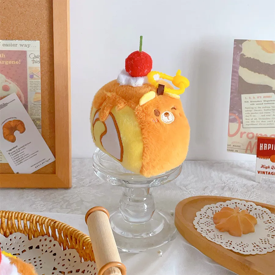 Original Bear Cake Plush Doll Pendant Baked Dessert Doll Kidsren's Birthday Gift Wedding Throw Doll display picture 4