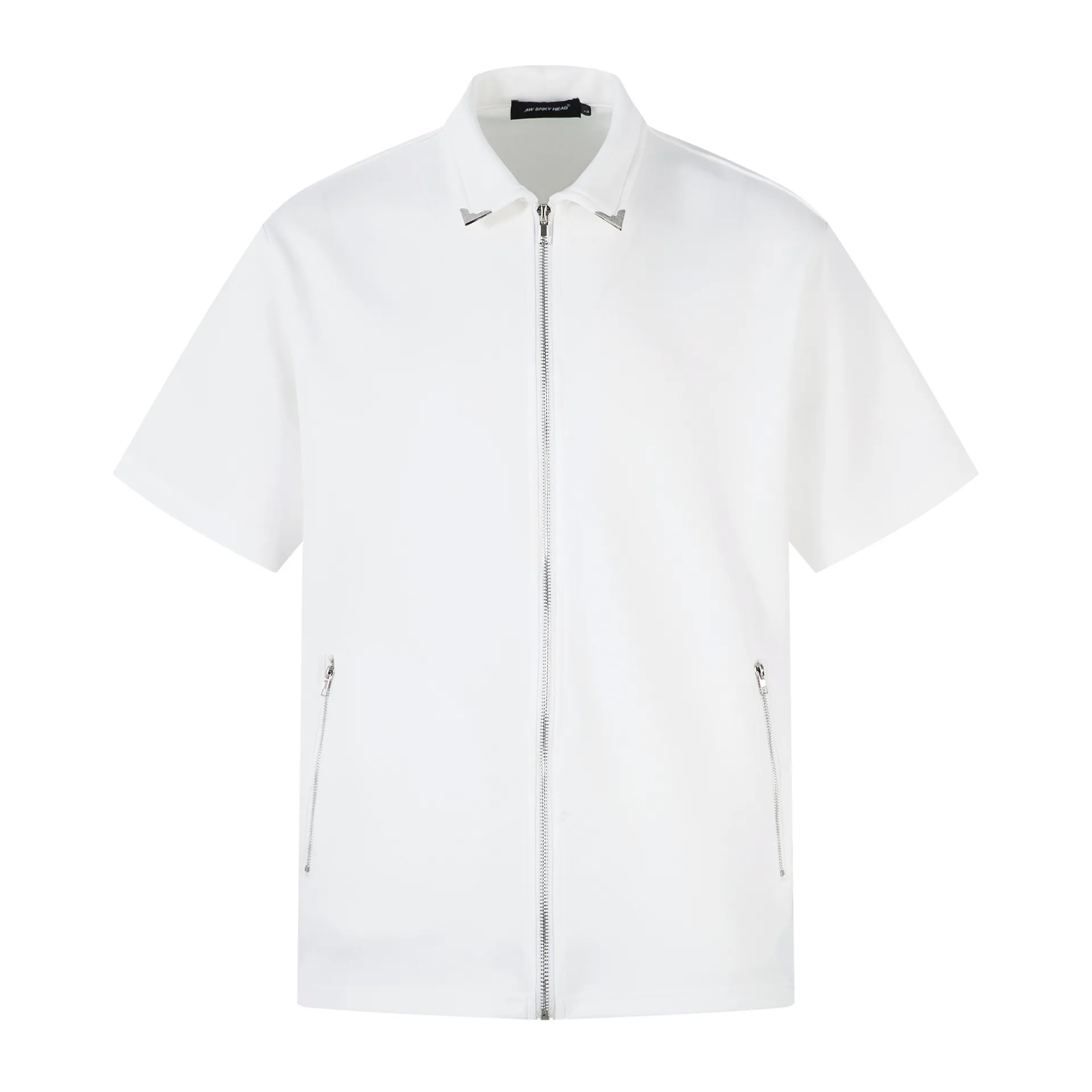 Jiayiku Men's  New Cleanfit Niche Design Zipper Shirt Summer Short-sleeved Superior Sense display picture 5