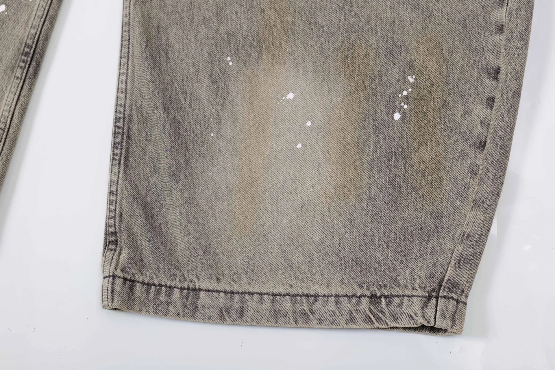 Jiayi Library Men's  New American Retro Inkjet Washable Old Scimitar Jeans Men's And Women's Wide Leg Pants display picture 19