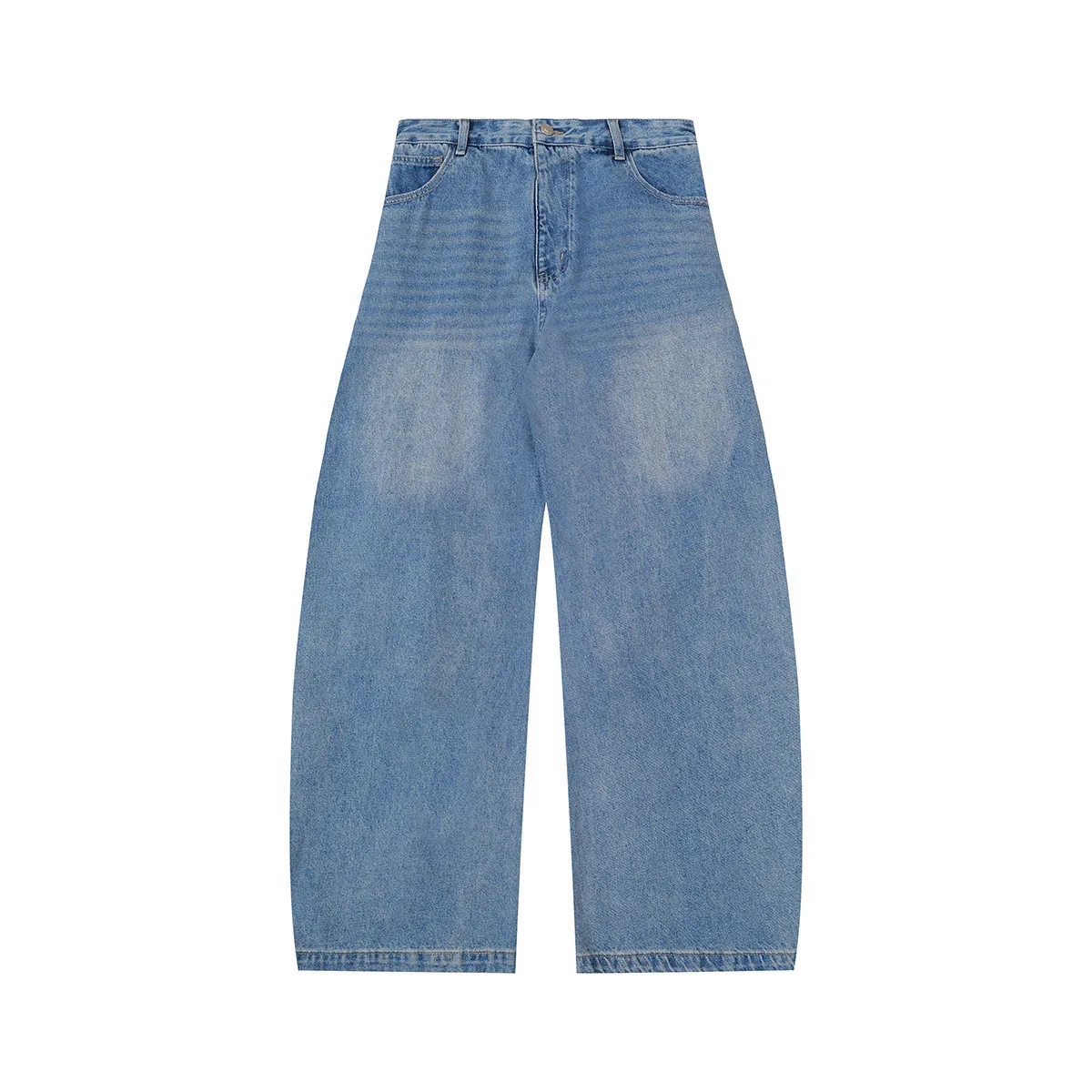 Jiayiku Men's  New American Vintage Embroidered Washed Jeans Men's And Women's Vibe Machete Wide Leg Pants display picture 6