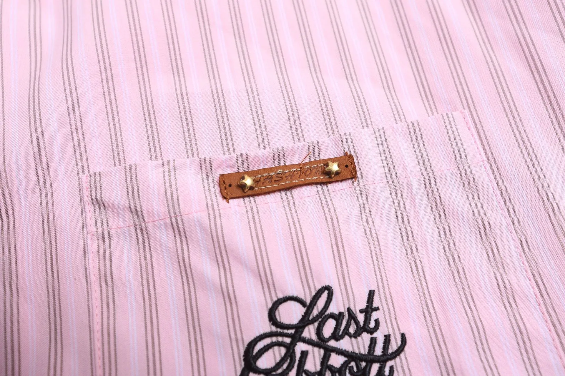 Jiayiku Men's  New American Retro Campus Fashion Couple Striped Tie Shirt Short Sleeve For Men And Women display picture 12