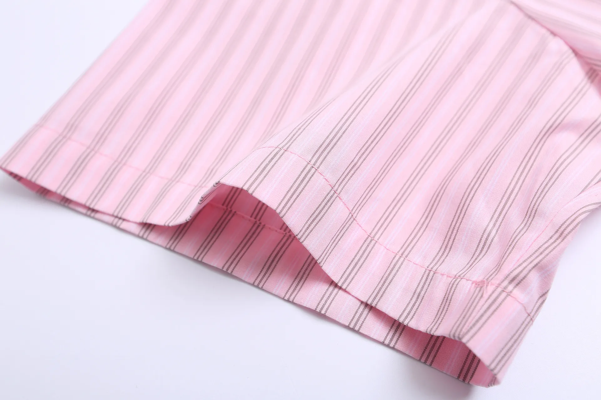 Jiayiku Men's  New American Retro Campus Fashion Couple Striped Tie Shirt Short Sleeve For Men And Women display picture 13
