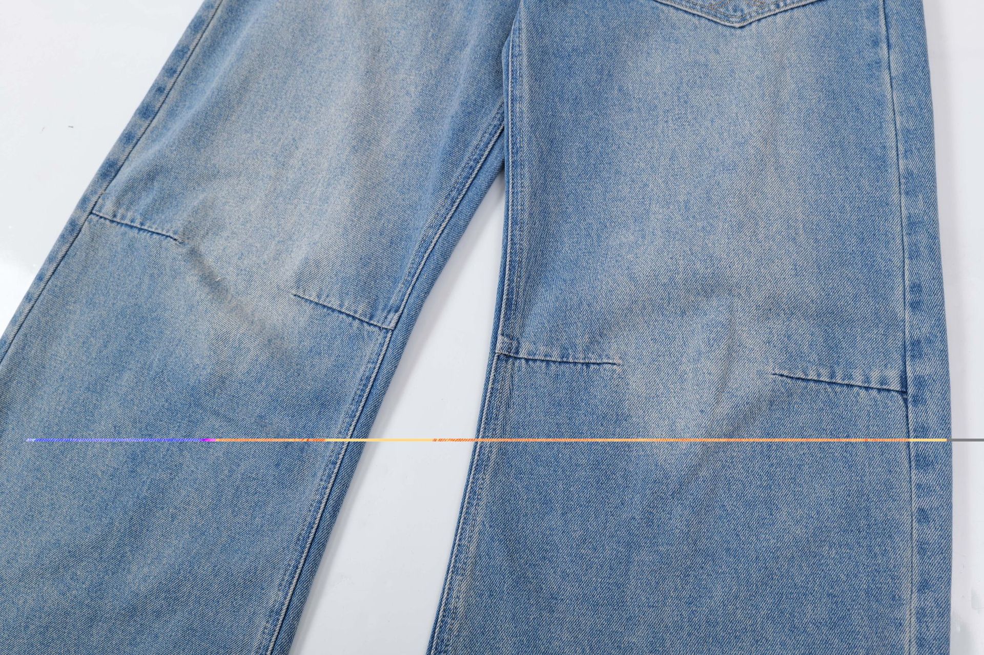 Jiayiku Men's  New American Vintage Embroidered Washed Jeans Men's And Women's Vibe Machete Wide Leg Pants display picture 16