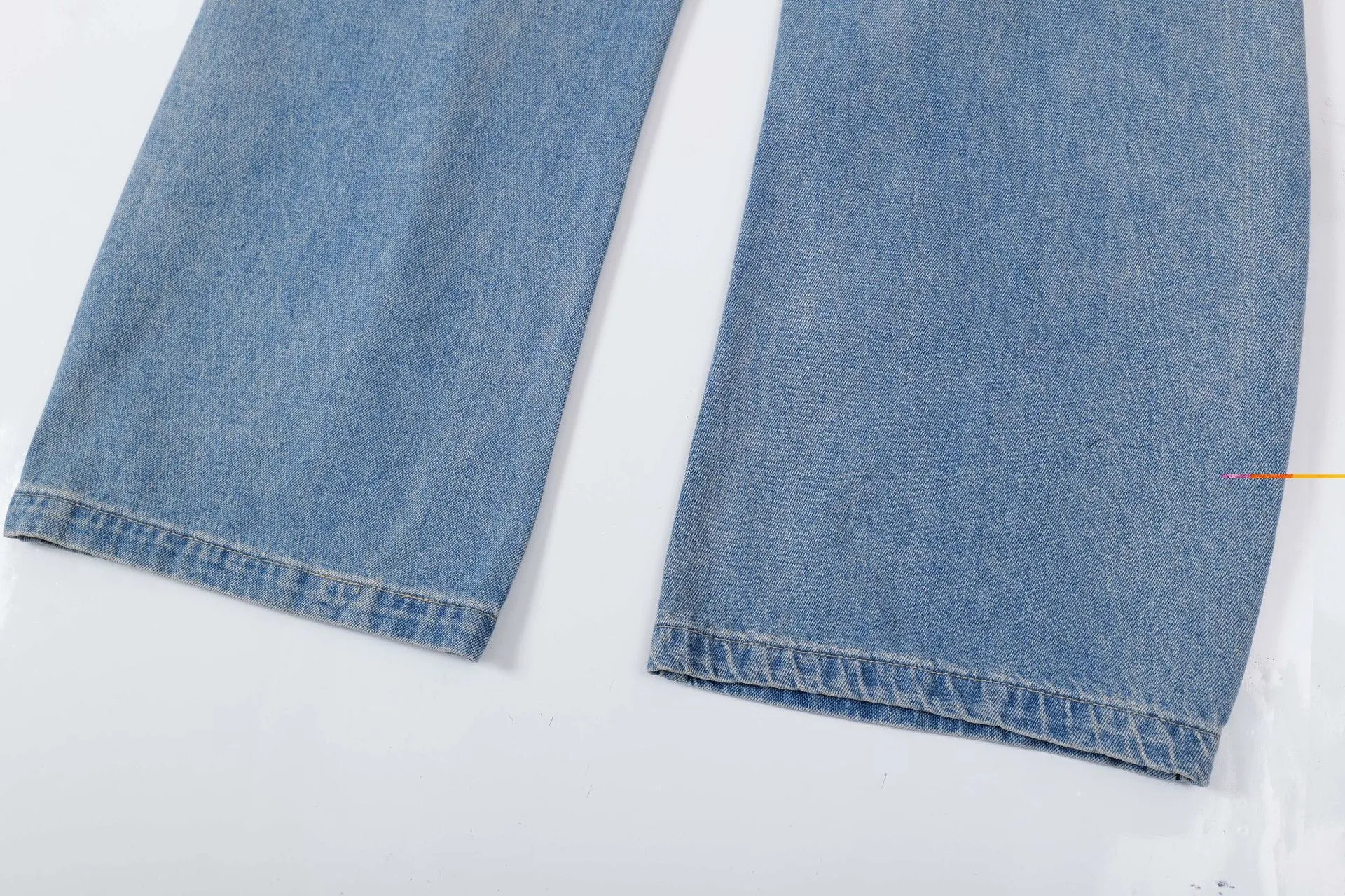 Jiayiku Men's  New American Vintage Embroidered Washed Jeans Men's And Women's Vibe Machete Wide Leg Pants display picture 20